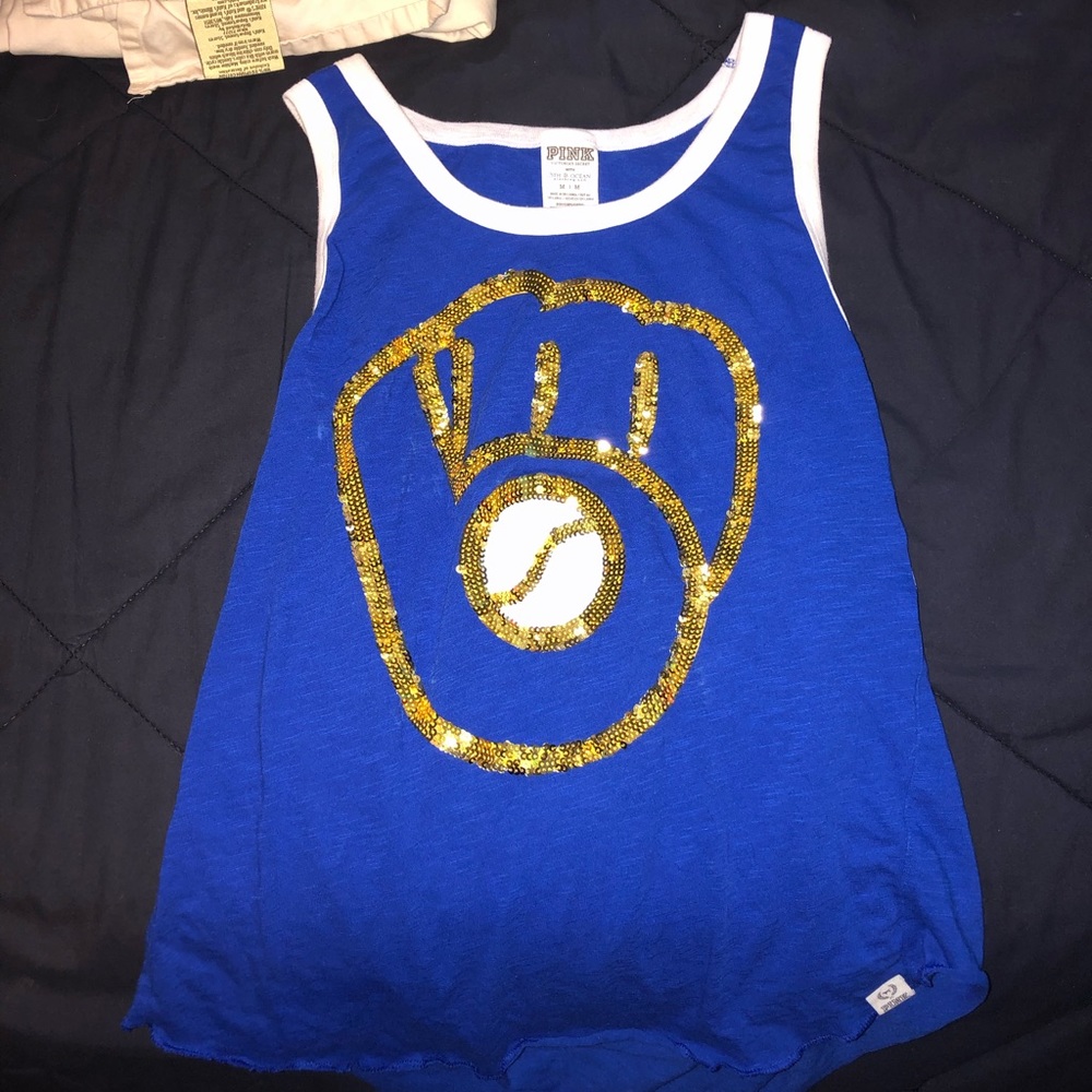 PINK Milwaukee Brewers tank top